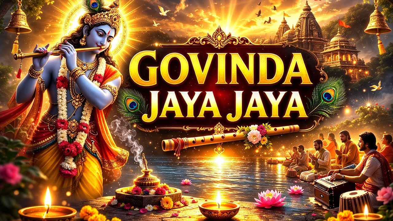 Govinda Jaya Jaya | Peaceful Krishna Bhajan | Divine Morning Chant