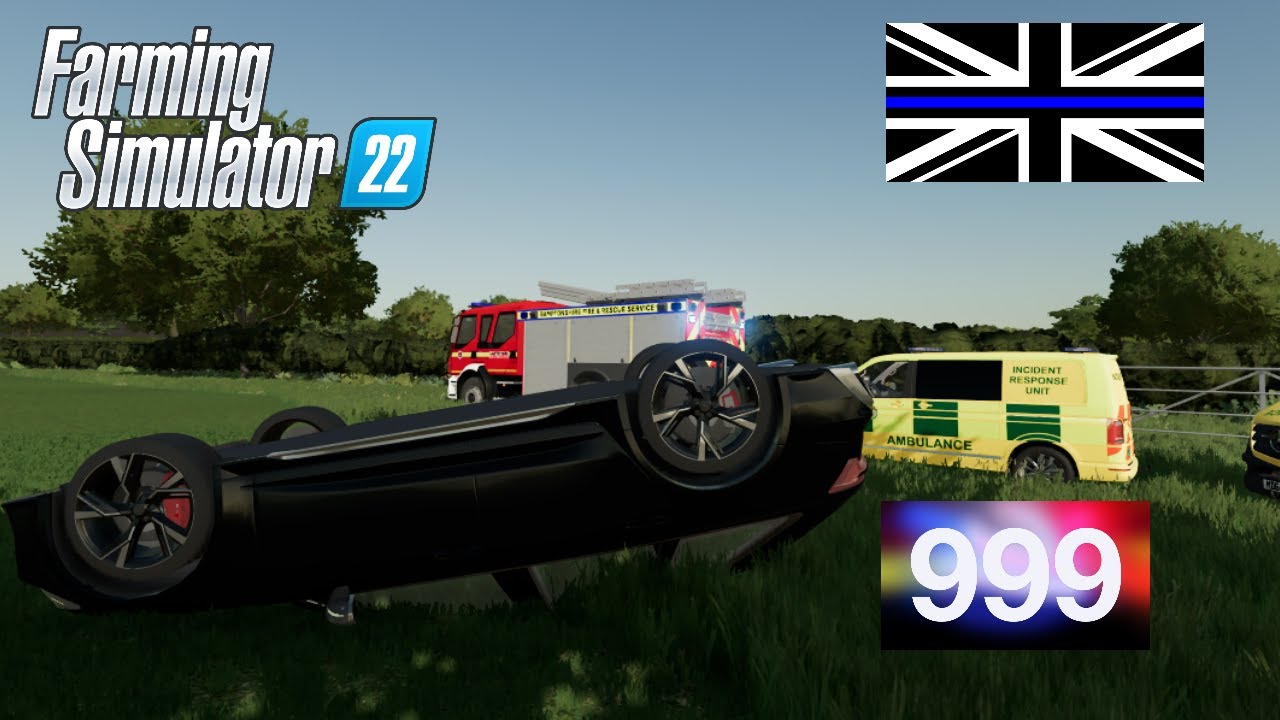 Farming Simulator 22 | 999 Response 1 | Flipped Car in field (response 6 units)