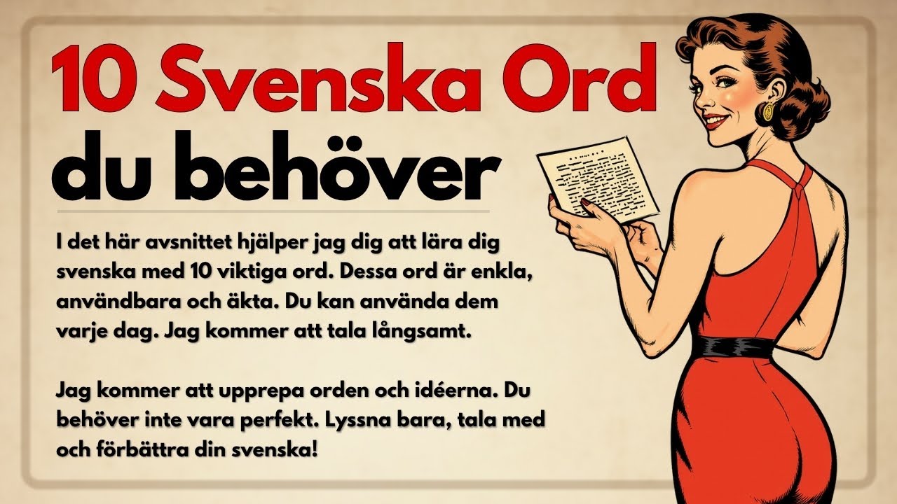De 10 viktigaste orden på svenska för nybörjare (A1–A2)
