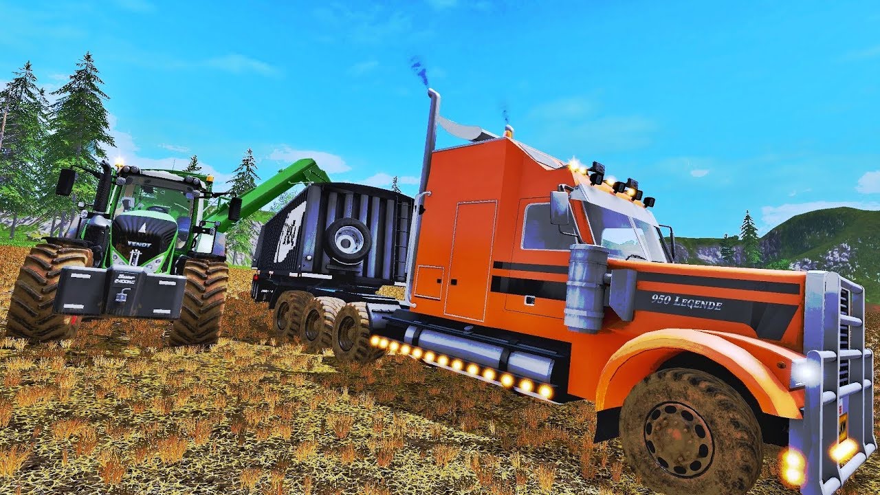 Farming Simulator 2017  HARVESTING - using AUGER trailer