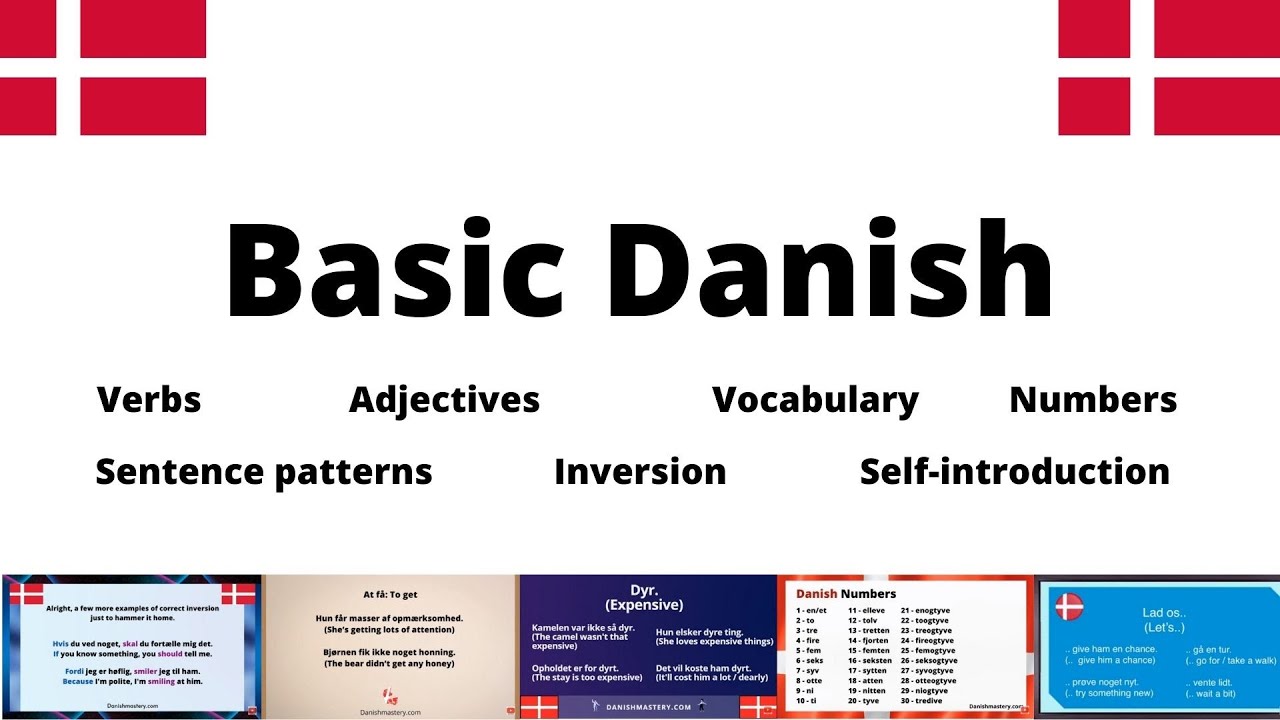 Basic Danish: Self-introduction, verbs, numbers, etc. #Compilation
