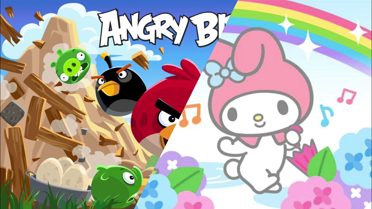 Angry Birds main theme but it's My Melody Birthday Song