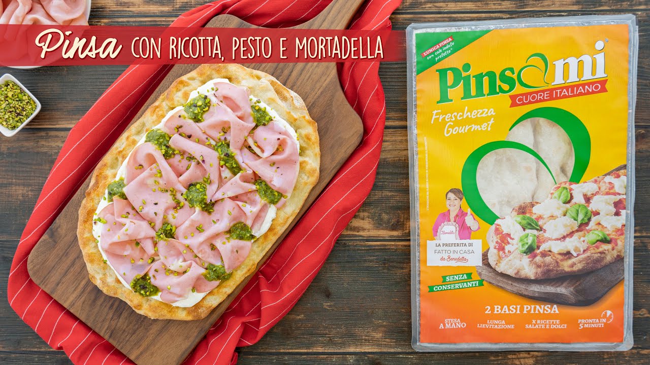 PINSA RICOTTA, PESTO E MORTADELLA Ricetta Facile - Buon'Idea