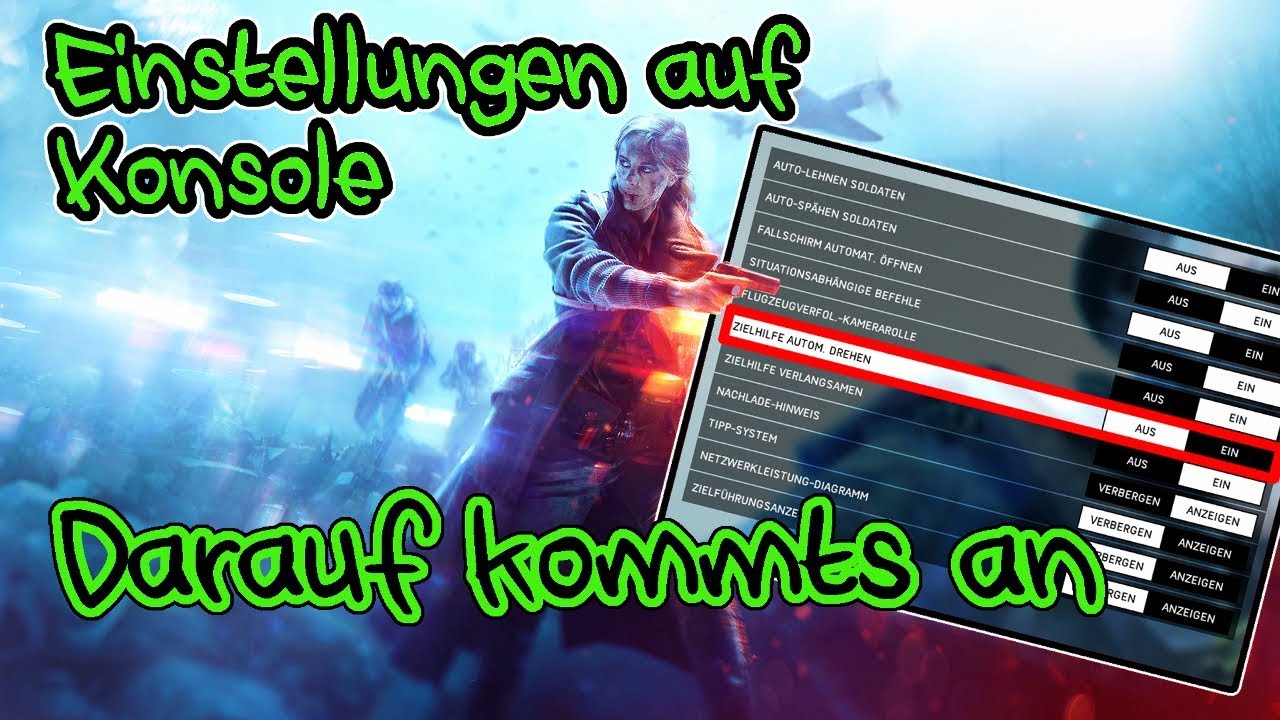 Einstellungen für Konsole -- Battlefield V