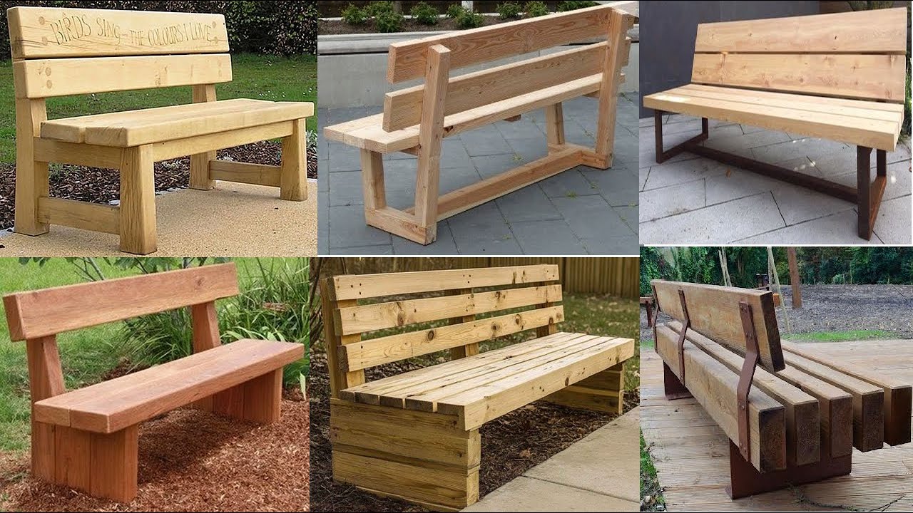 Wooden garden bench design ideas from recycled wood for contemporary outdoor decor