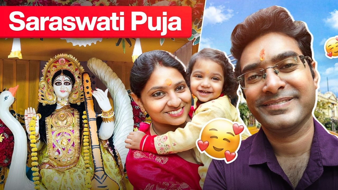 Saraswati Puja in Kolkata 2026 💛 | Our Society Celebration Vlog | Bengali Festival Vibes