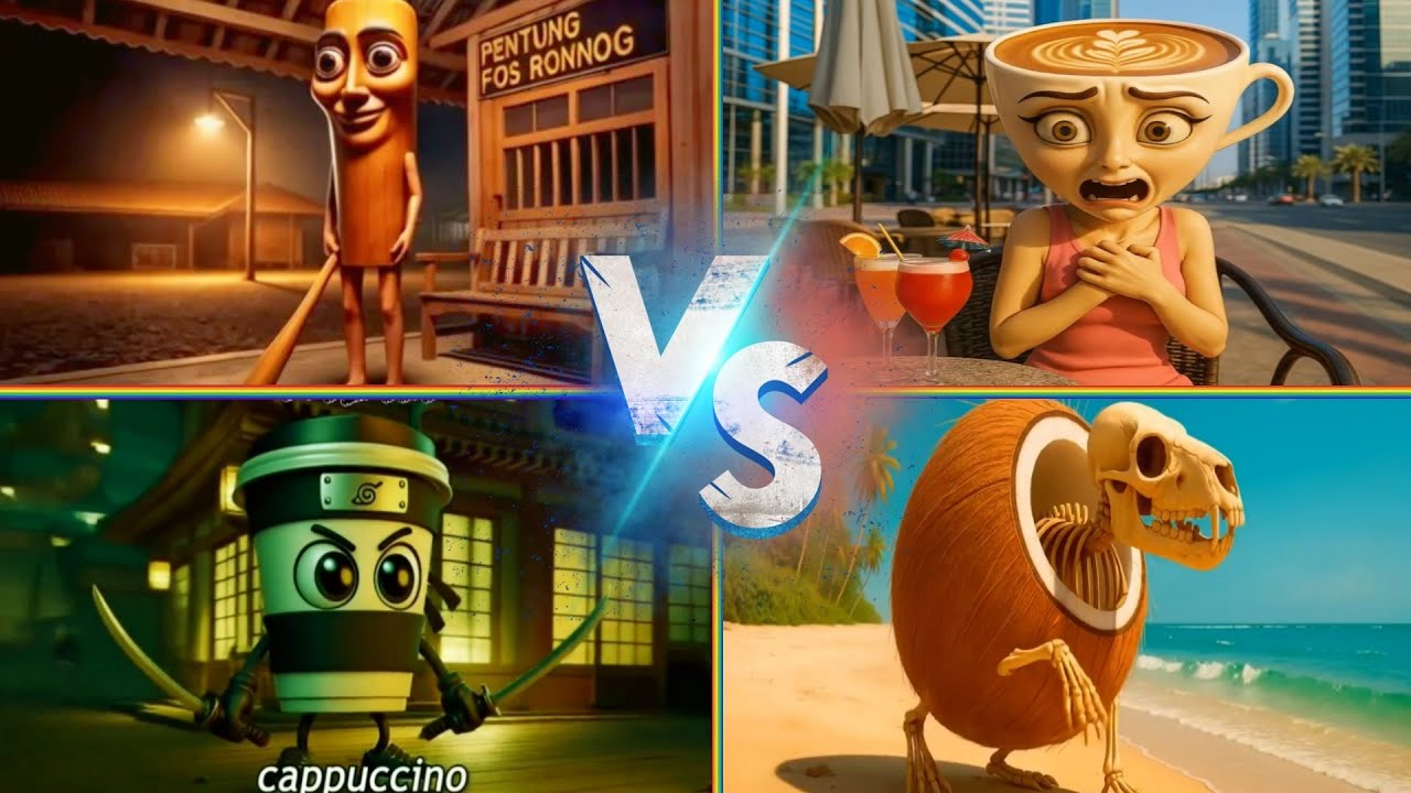TUNG TUNG SAHUR vs BALLERINA CAPPUCINA vs CAPPUCINA ASSASINO vs BRAINROT EXTINCTION  - TILES HOP