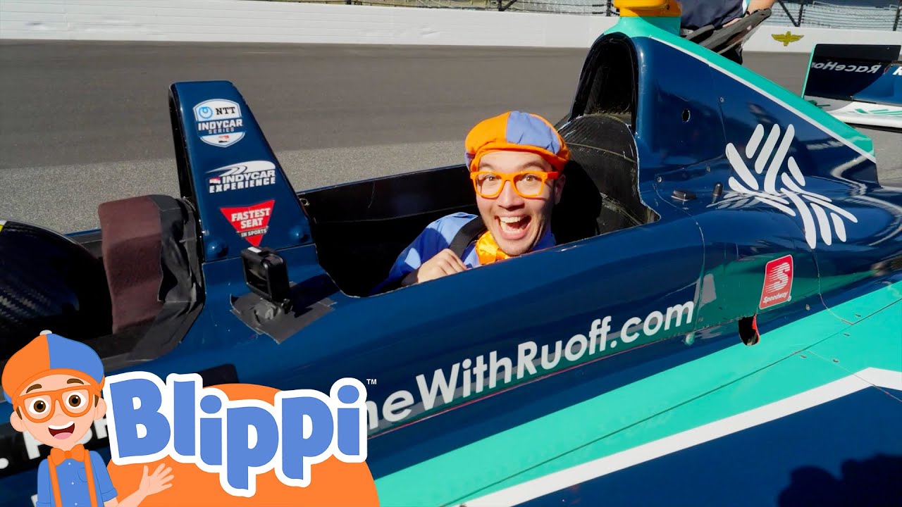 🏁 🏎️ Blippi's Big Race At The Indy 500!🏎️ 🏁| Blippi | Moonbug Kids - Sports and Games For Kids