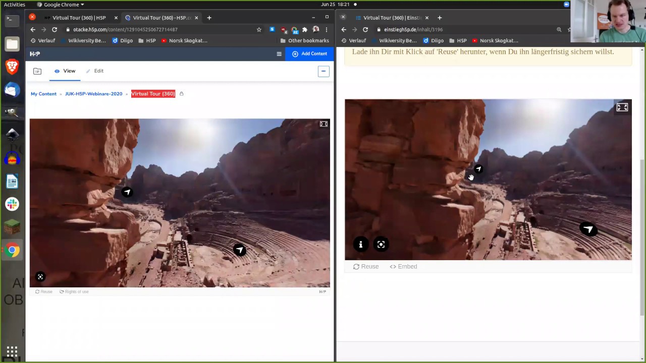 Virtuelle 360°-Rundgänge mit H5P | ein  #OERcamp-Webtalk mit Oliver Tacke