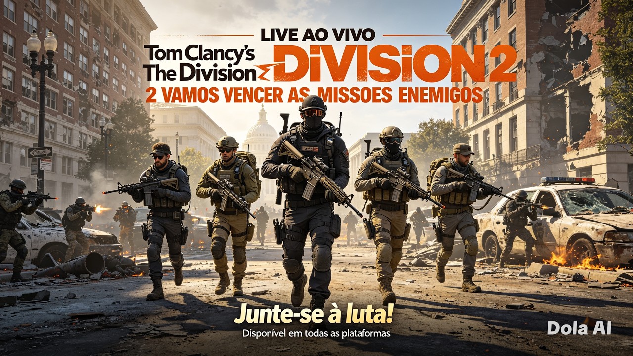 LIVE AO VIVO Tom Clancy's The Division 2 VAMOS VENSER AS MISSAOES ENEMIGOS