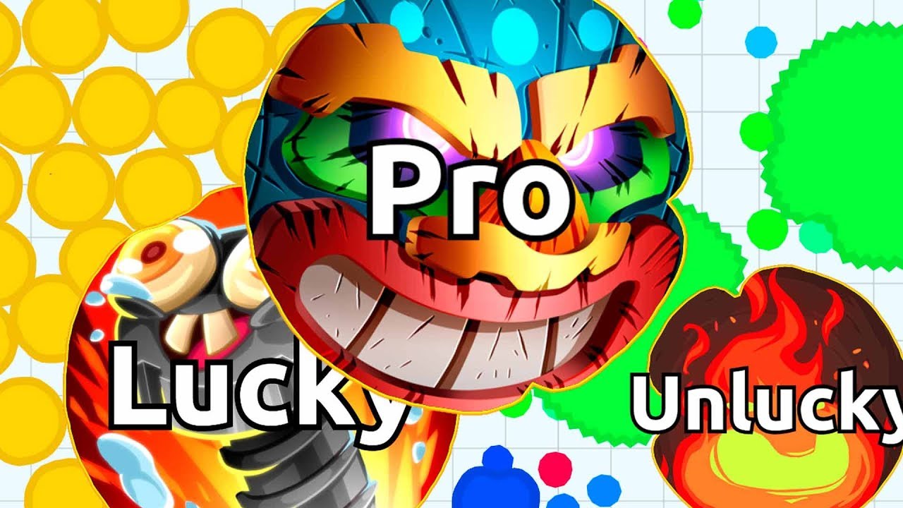 LUCKY vs PRO vs UNLUCKY in Agar.io