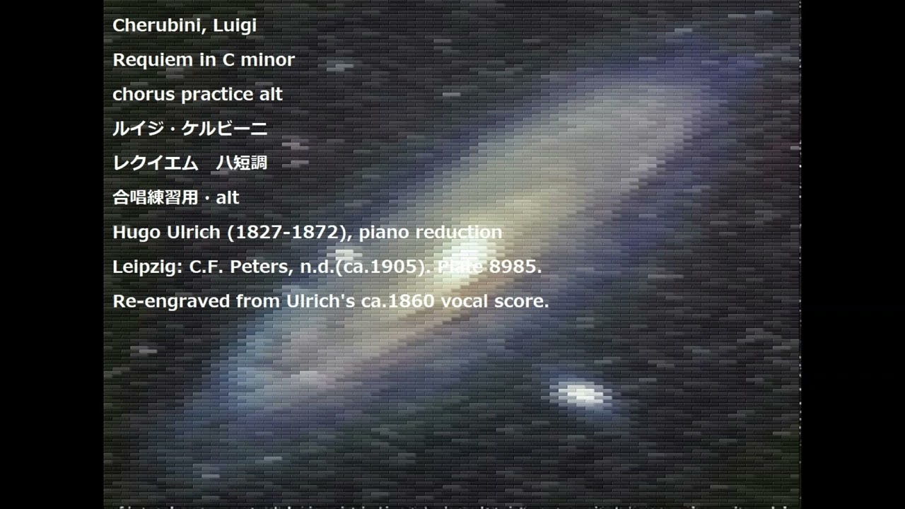 Cherubini, Luigi  Requiem in C minor chorus practice alt