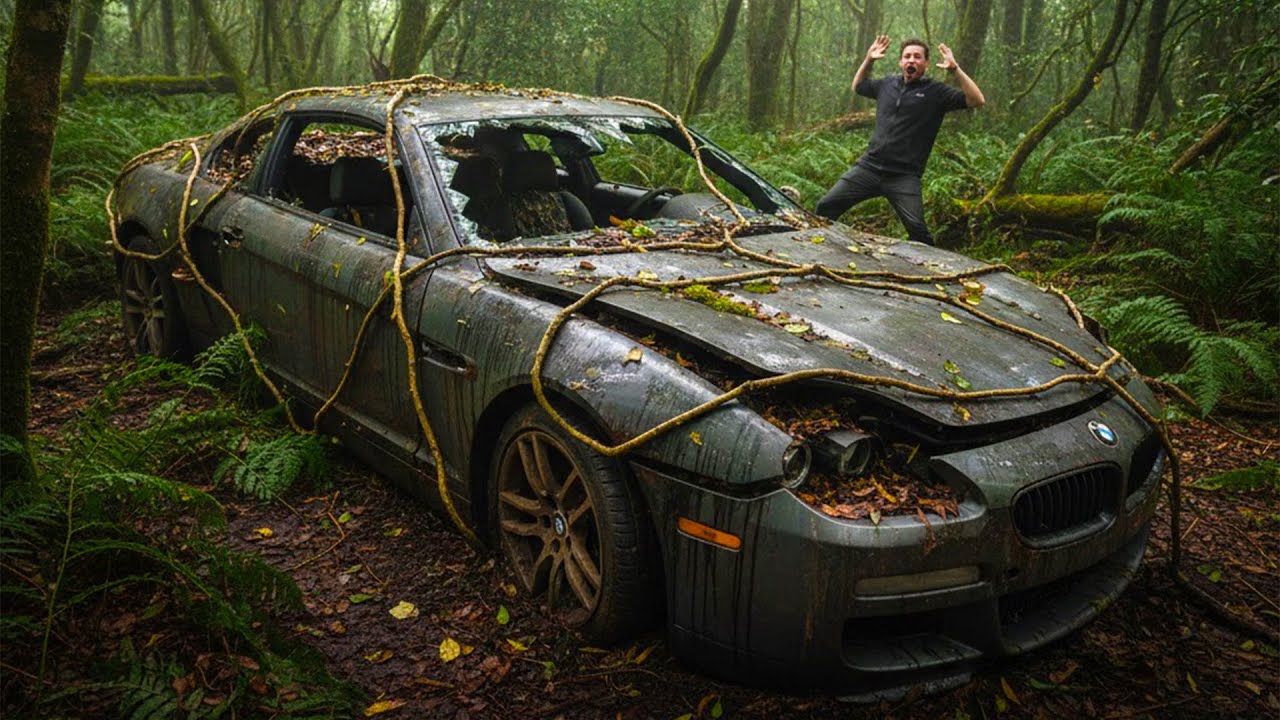 ASMR Car Restoration 🔧 Forgotten BMW R8 Found in a Dense Jungle 🔧🚗🔧 Satisfying Cleaning & Revival