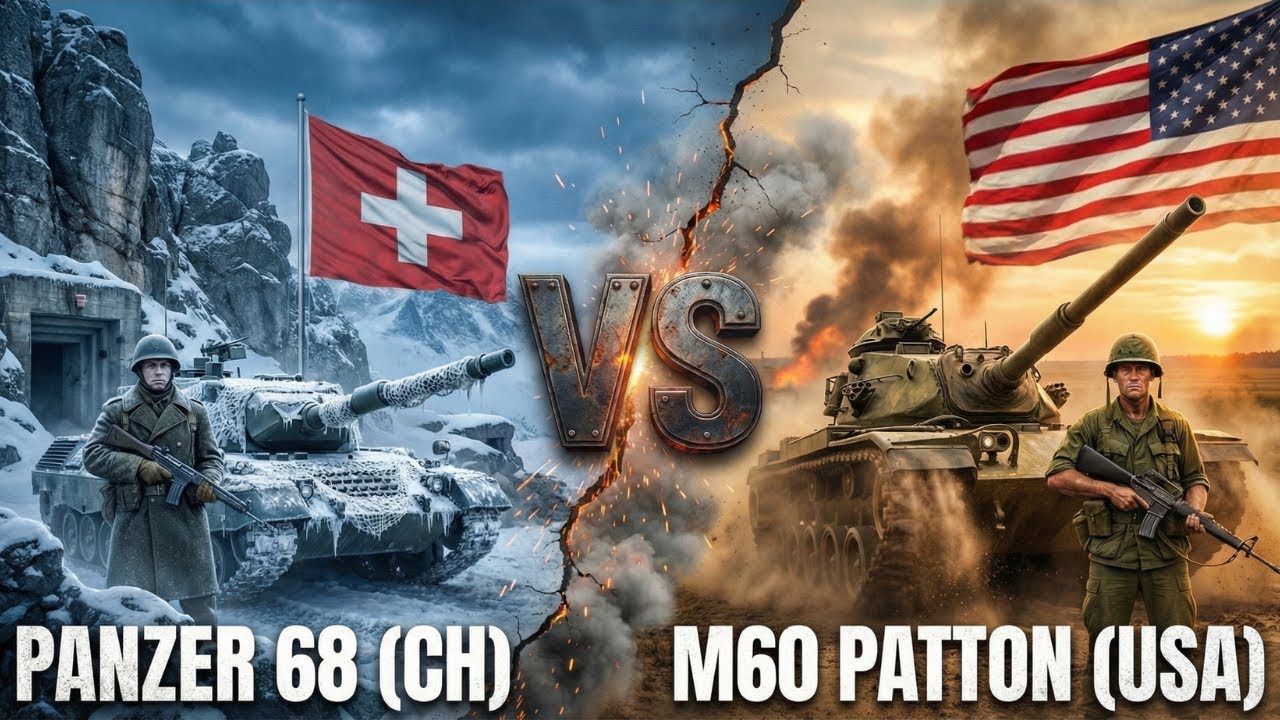 Panzer 68 (Schweiz) vs. M60 Patton (USA): Wer gewinnt im Alpen-Duell?