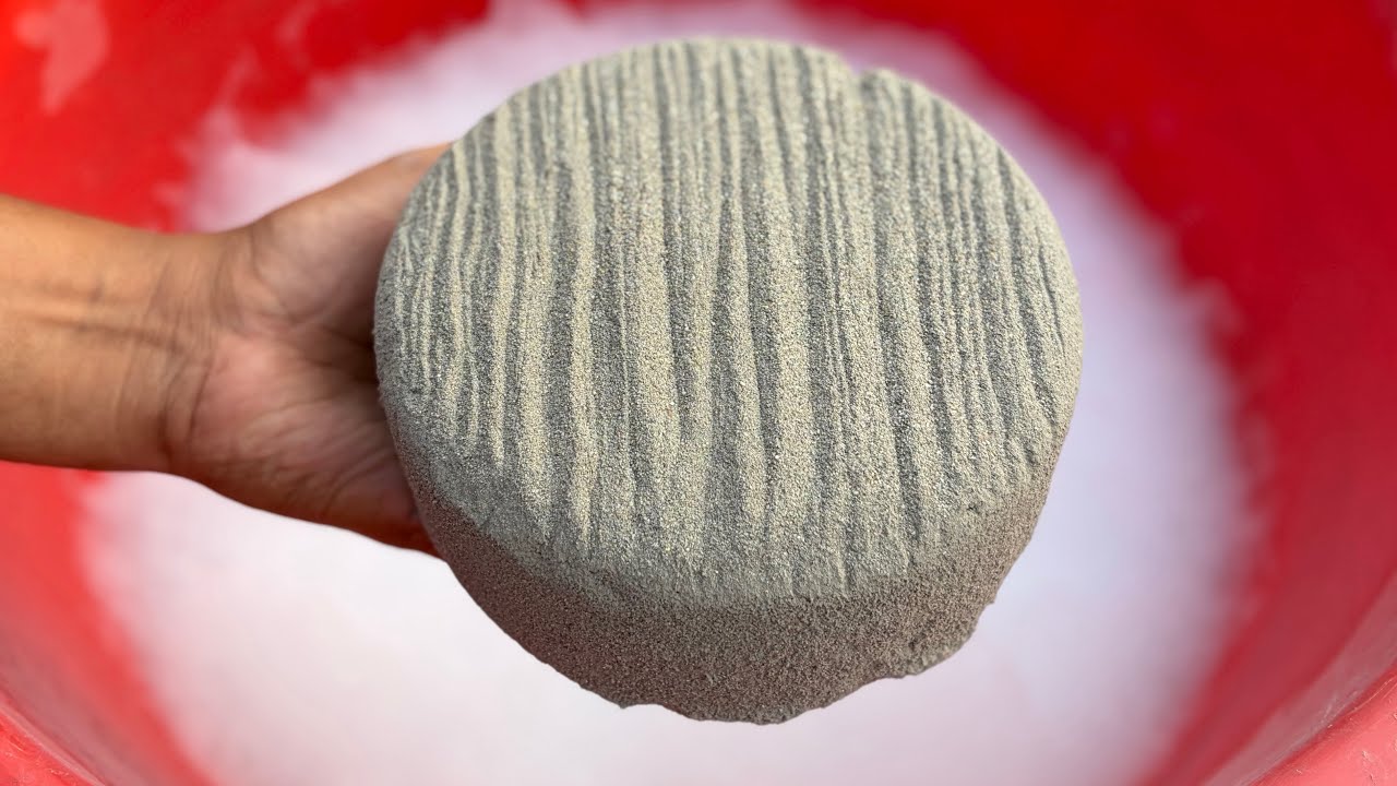 ASMR Very Soft Dusty 🤩😍Pure sand cement Chunks Dipping Crumble on foamy water 🌊💦🌊💦🌊💦
