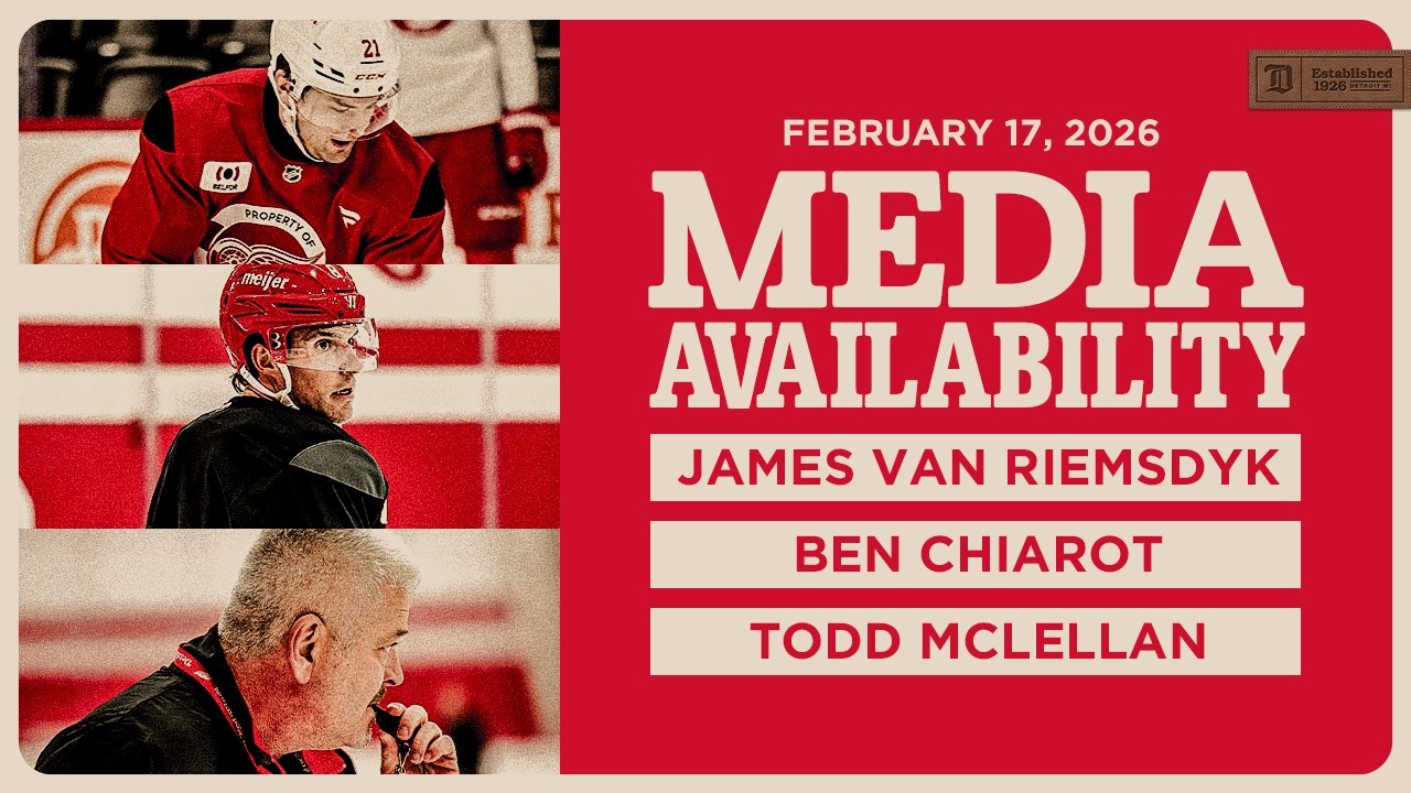 James van Riemsdyk, Ben Chiarot, Todd McLellan Practice Media | Feb. 17, 2026