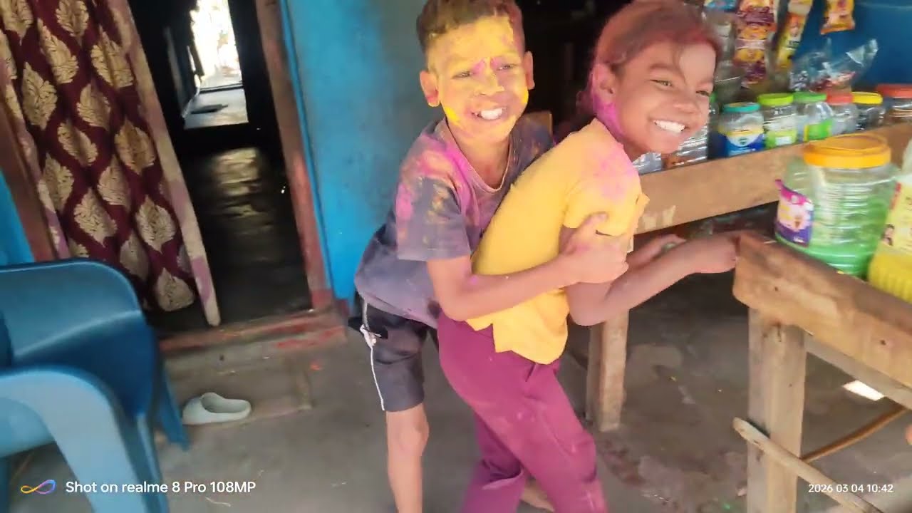 Happy holi bhai aji maja asigala Ranga khela 
