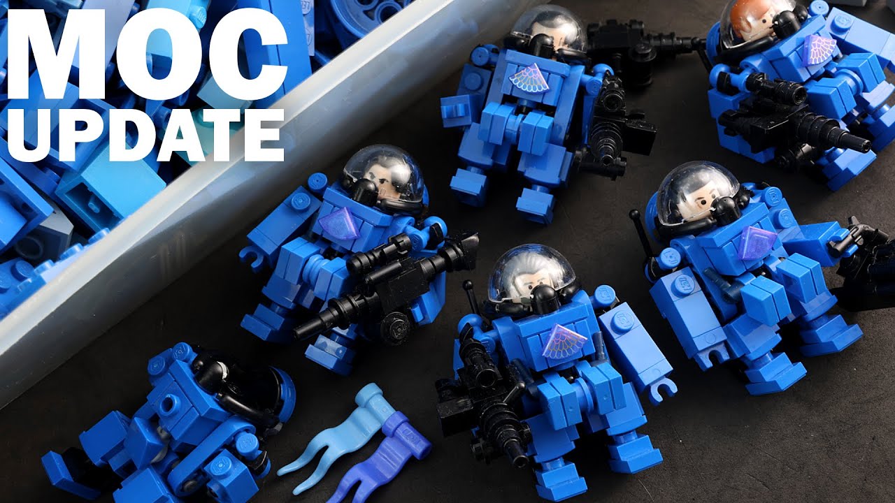 Making Custom LEGO Space Marine Hardsuits! (Warhammer Inspired) Full ARMORED MINIFIGURE Squad!