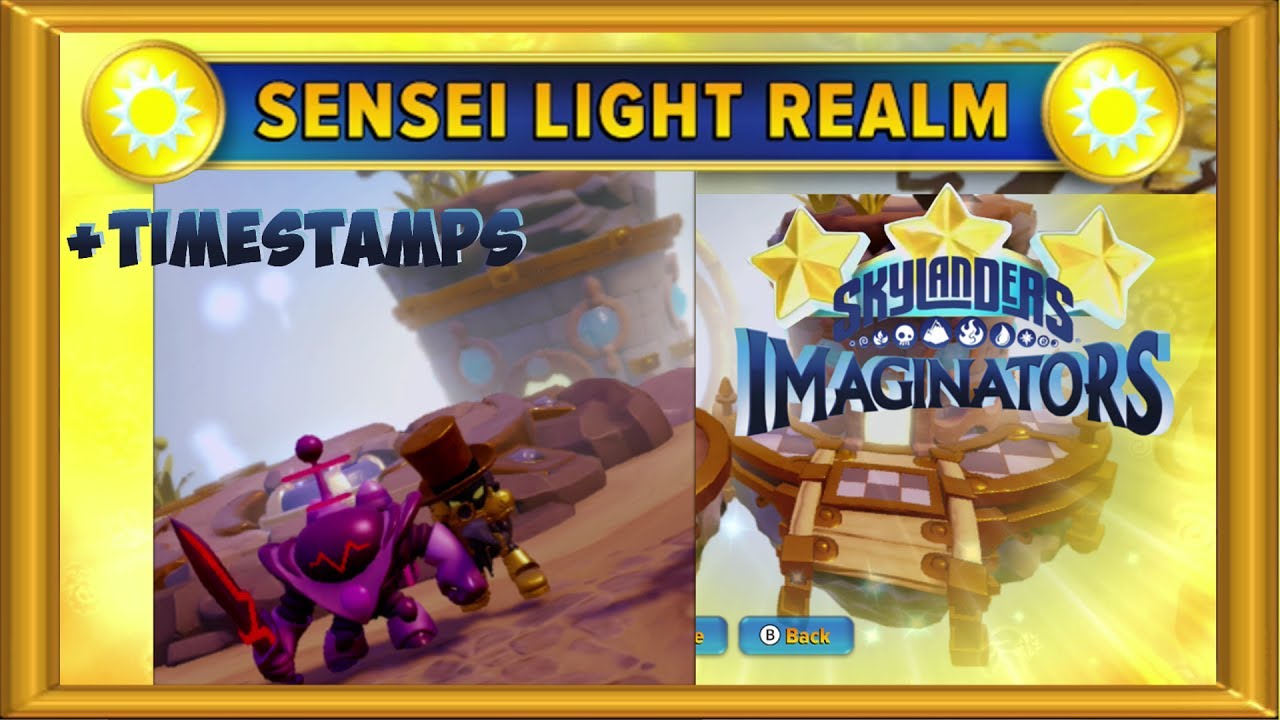 Skylanders Imaginators 100% Walkthrough | Sensei Light Realm - 3 Stars | 2 Players #33