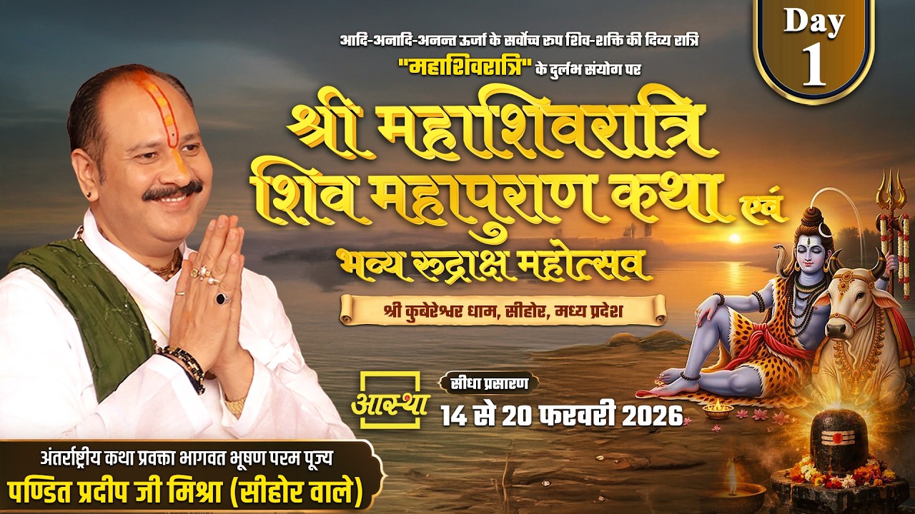 Day - 01 | श्री महाशिवरात्रि शिव महापुराण कथा | पूज्य पंडित प्रदीप जी मिश्रा | सीहोर, मध्य प्रदेश