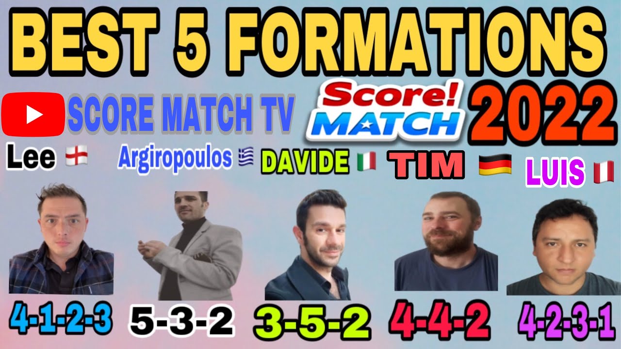 SCORE! MATCH BEST 5 FORMATIONS -  TIPS by PRO PLAYERS