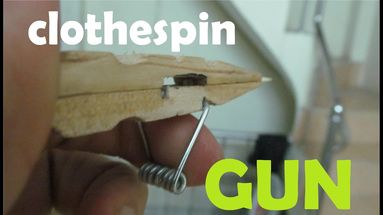 How to Make a Toothpick Gun by Clothespin | Homemade Weapon