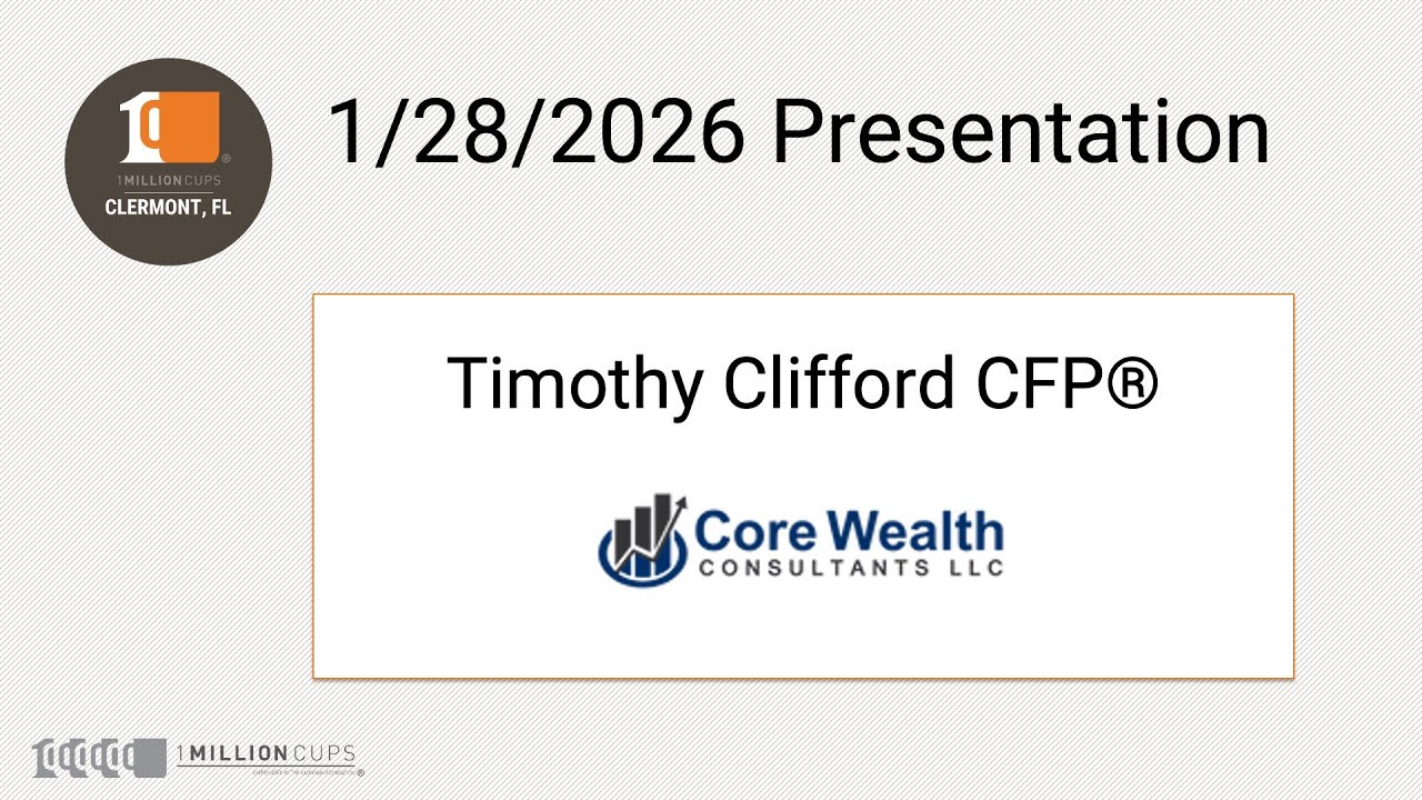 Timothy Clifford - Plan Assist | 1 Million Cups Clermont - January 28, 2026