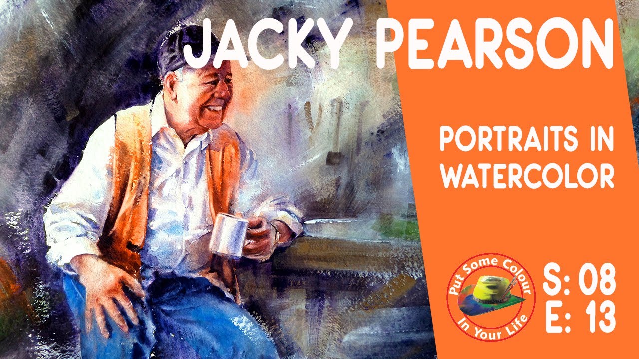 Watercolour painting techniques and how to paint portraits with Jacky Pearson I Colour In Your Life