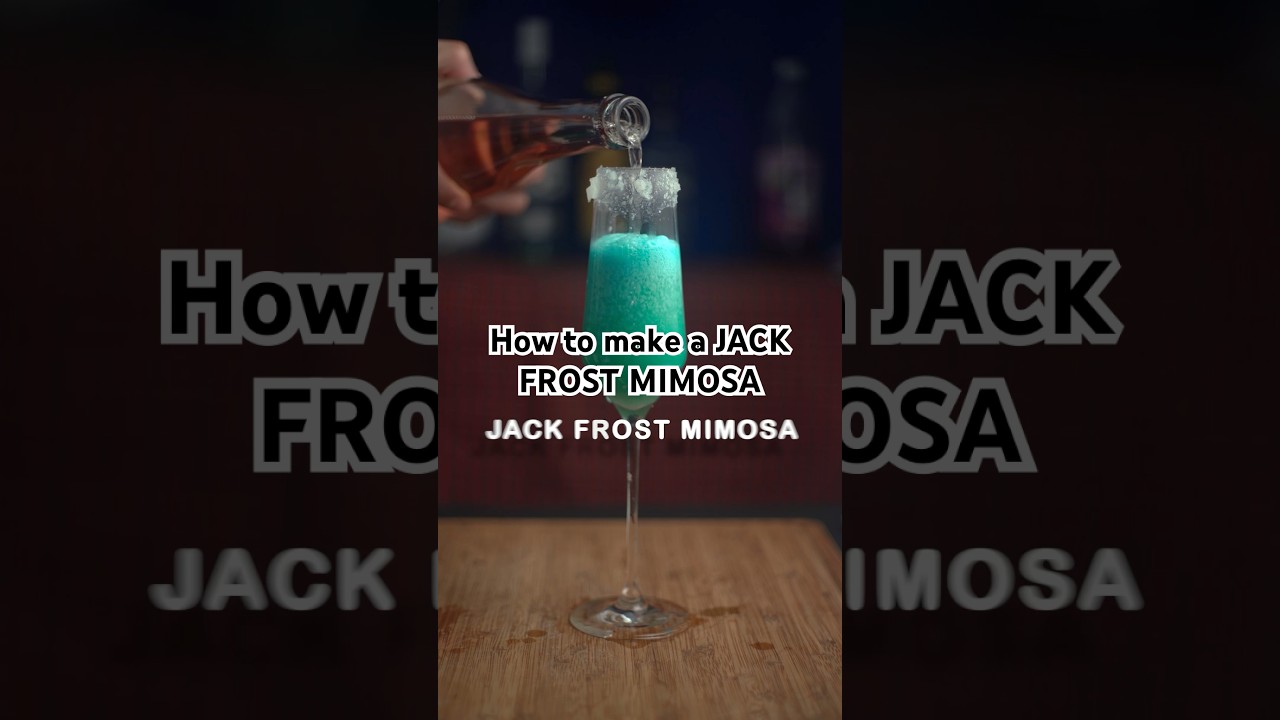How to make a JACK FROST MIMOSA #cocktailhour #jackfrost #easycocktail