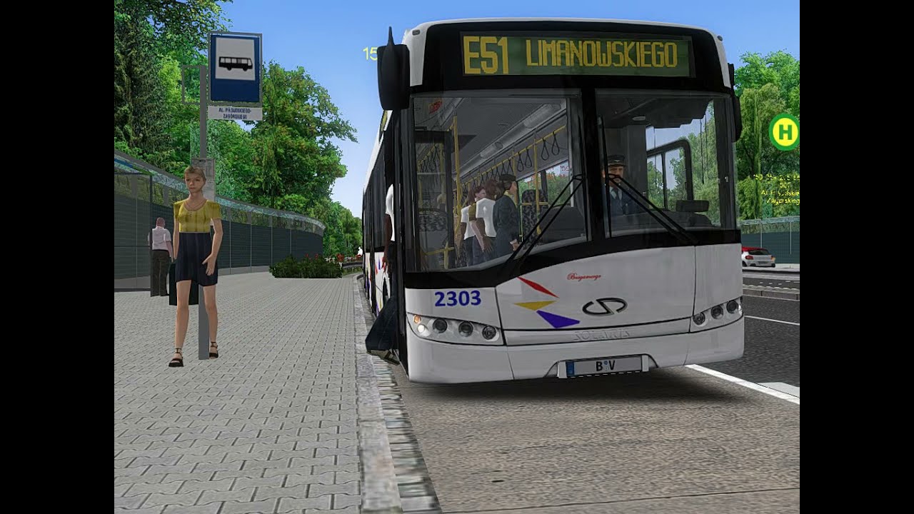 OMSI2GR 🚌Solaris Urbino 18 (BVG mod) 🎨 OASTH-Leasing  🗺Fikcyjny Szczecin Linie E51