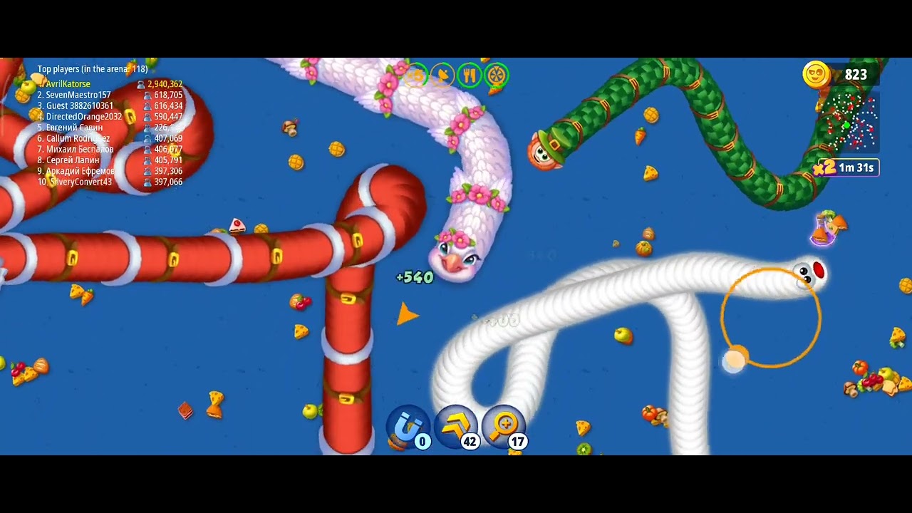 Chasing Big Worms 😂 #asmr #games #bestgamer #bestgameplay #gaming #wormszone #wormszoneio  