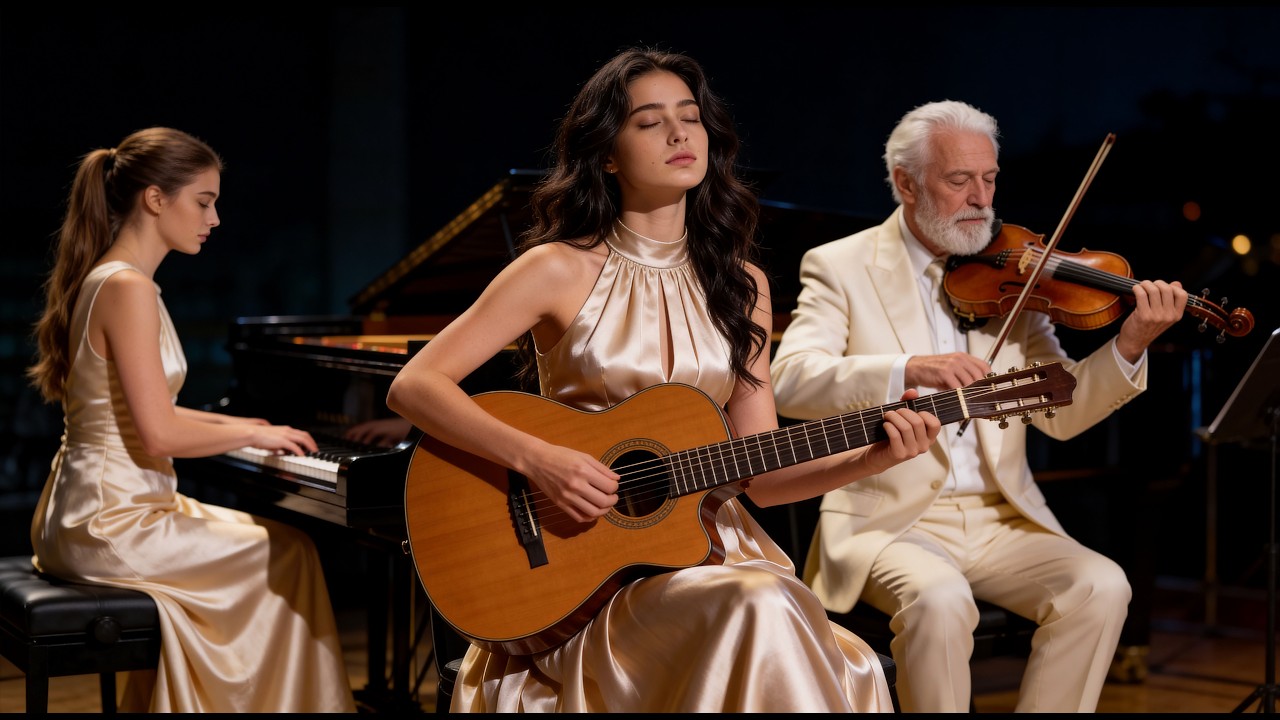 When the World Falls Quiet — Peaceful Guitar, Violin & Piano for Relaxing, Stress Relief & Sleep