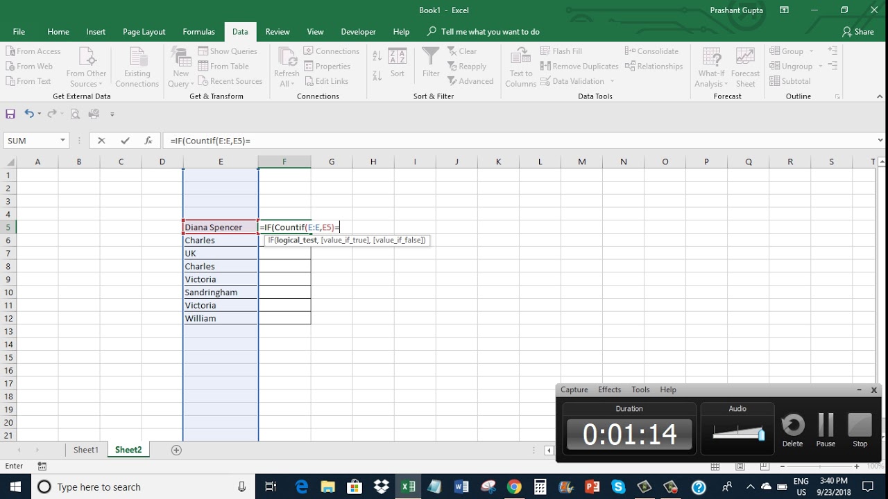 Delete both duplicate as well as original values in Excel.
