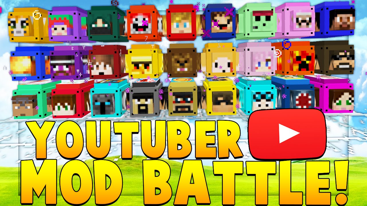 Minecraft YouTuber Block Mod (PopularMMOS, DanTDM, Stampy) - Minecrafter Lucky Block | JeromeASF