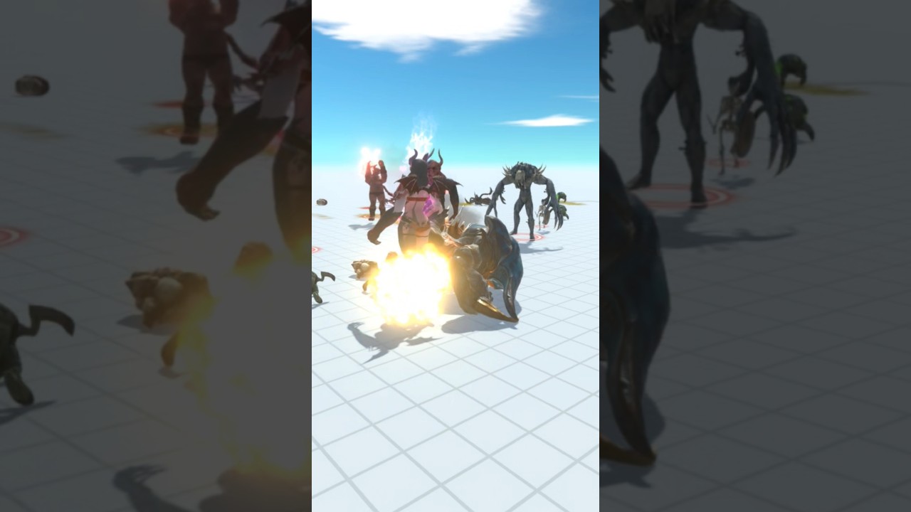 Alien Exotica vs Infernals - Animal Revolt Battle Simulator #shorts #trendingshorts #viral #arbs
