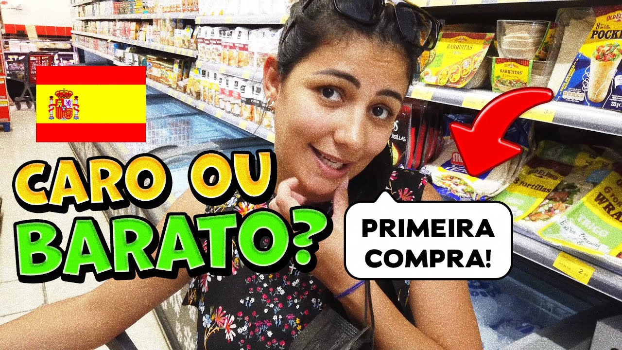 MINHA PRIMEIRA COMPRA NA EUROPA - ESPANHA - VLOG