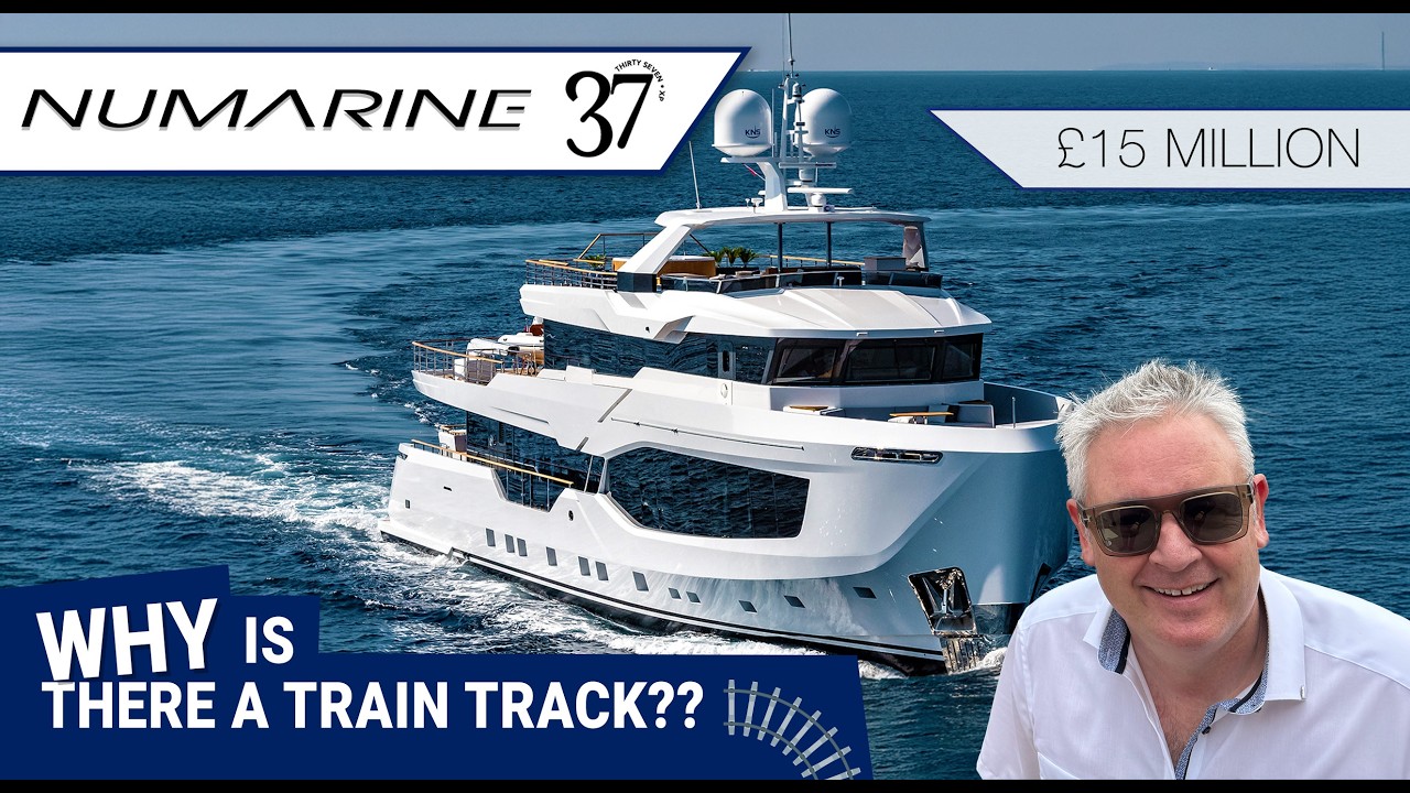 £15M Numarine 37 metre boat tour & why does this boat have a railway onboard?