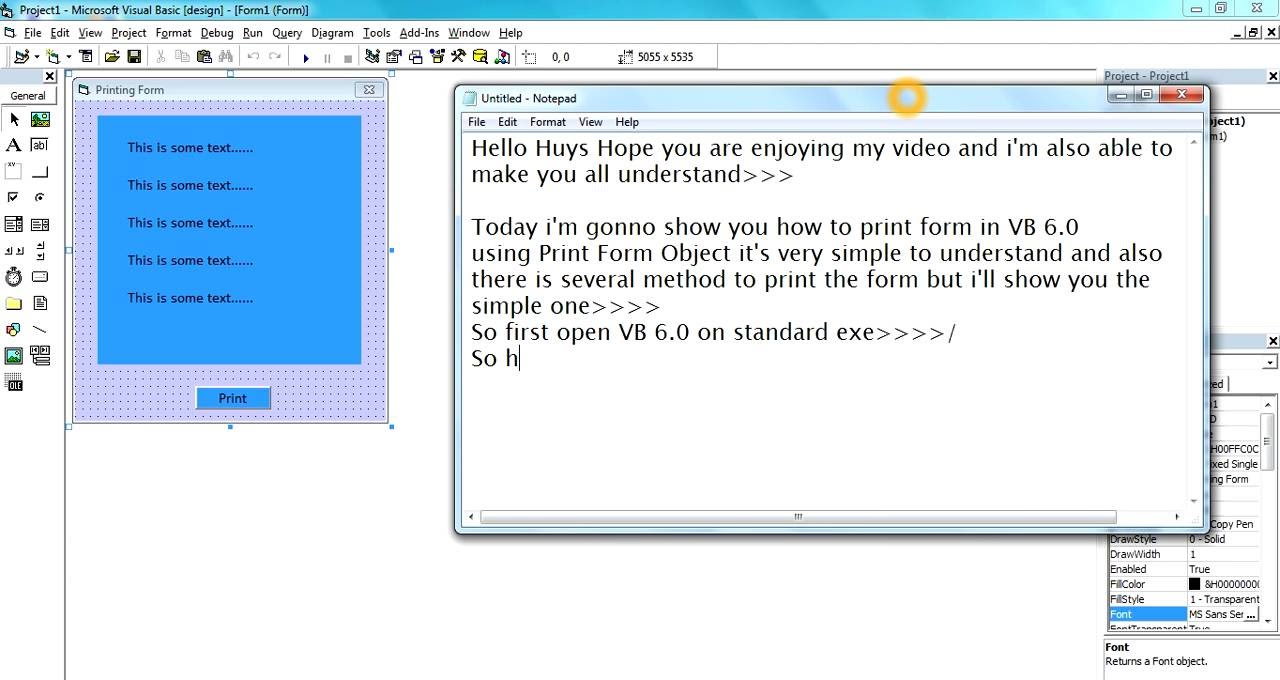 Printing form in VB 6.0