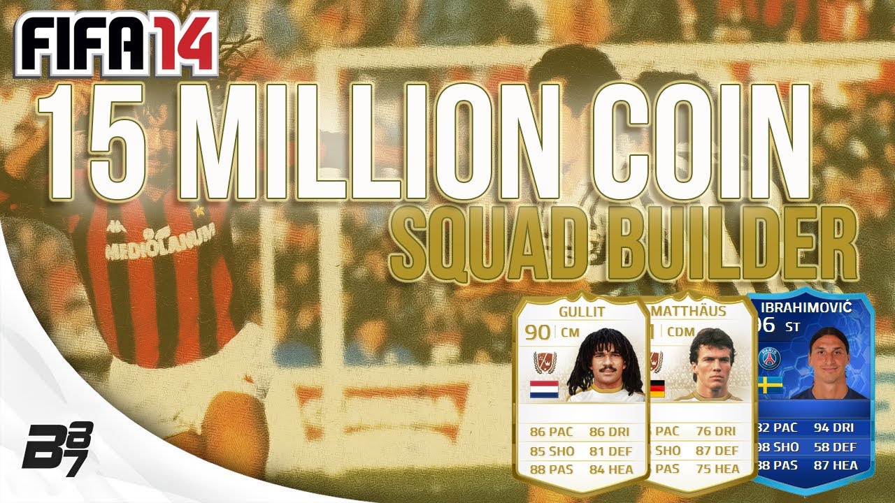 15 MILLION COIN TEAM! w/ TOTY Ibrahimovic and Pires | FIFA 14 Ultimate Team Squad Builder