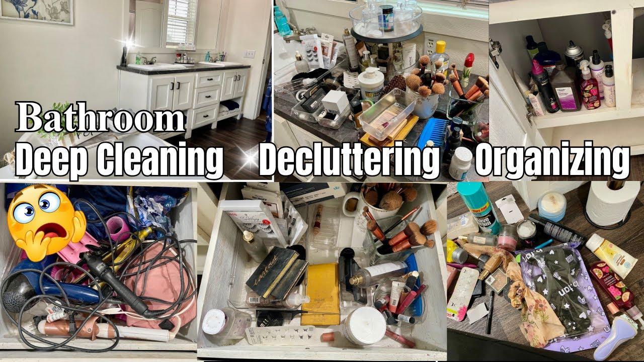 *NEW* FILTHY BATHROOM | DEEP CLEAN | ORGANIZE | DECLUTTER | SATISFYING BEFORE AND AFTER