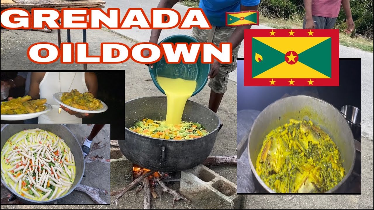 🇬🇩GRENADA OIL DOWN ..from start to finish 