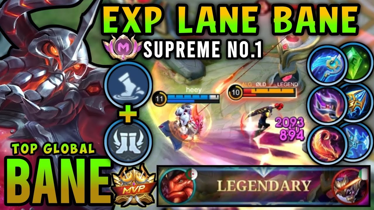 Supreme No.1 Bane Build!! Top Global Bane Best Build Exp Lane - Mobile Legends