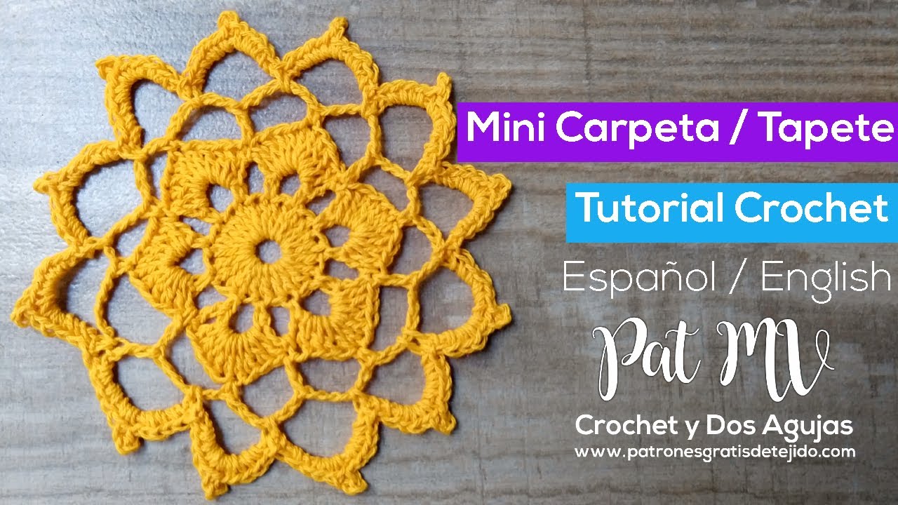 Mini CARPETA TAPETE A CROCHET ☕  Tutorial Español / English