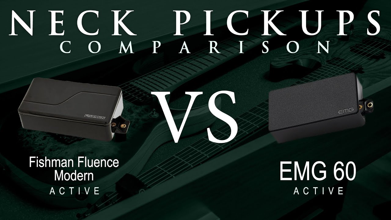 Fishman FLUENCE MODERN (alnico) vs EMG 60 - Active Neck Pickup Guitar Tone Comparison Demo