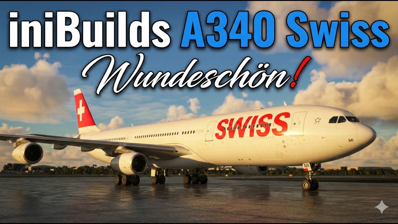 Eleganz pur: Unterwegs mit der Swiss Airbus A340-300 von iniBuilds