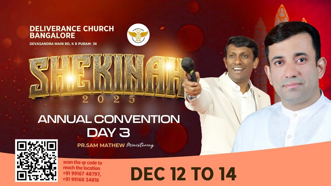 🔴COMBINED SUNDAY- SHEKINAH - 2025 ANNUAL CONVENTION  | PR . SAM MATHEW | PR . MONESH MATHEW