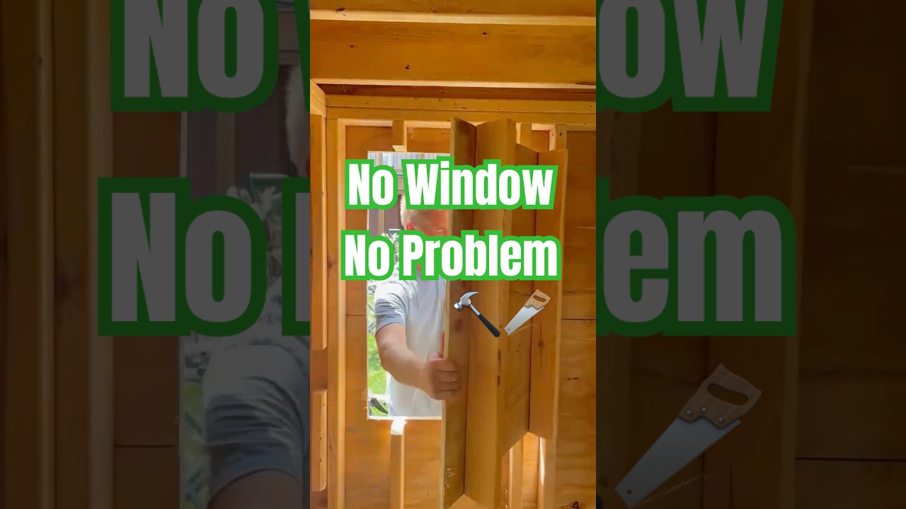 DIY Magic: From Wall to Window!  Full Install of a New Window #shed #diy #timelapse