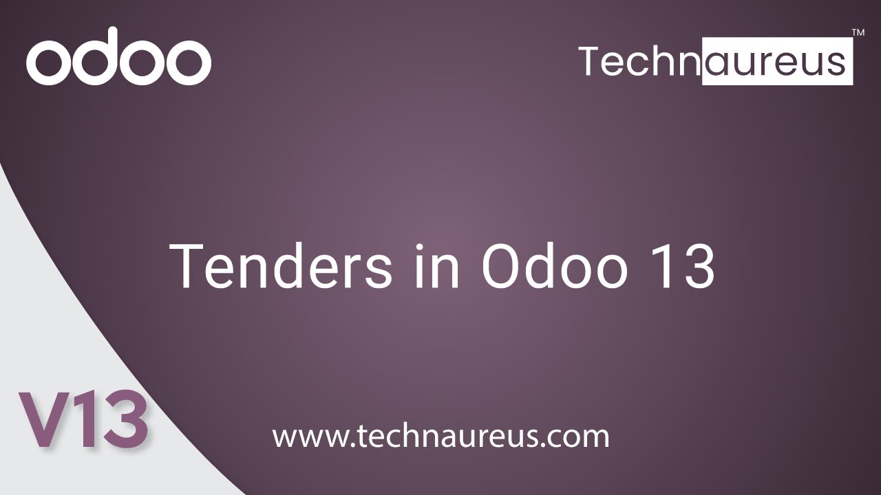 Tenders in Odoo 13 | Odoo Purchase