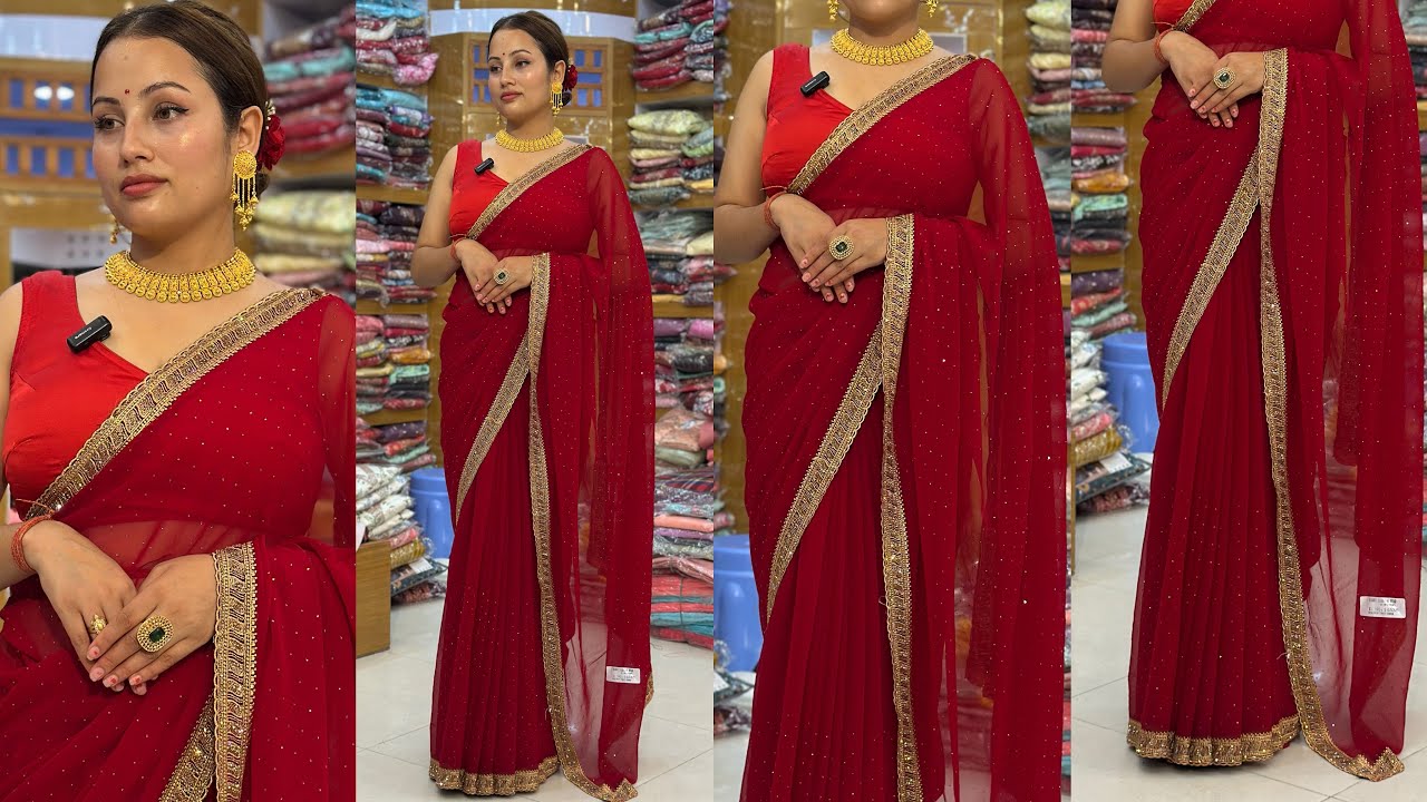 Simple bridal Sari Set