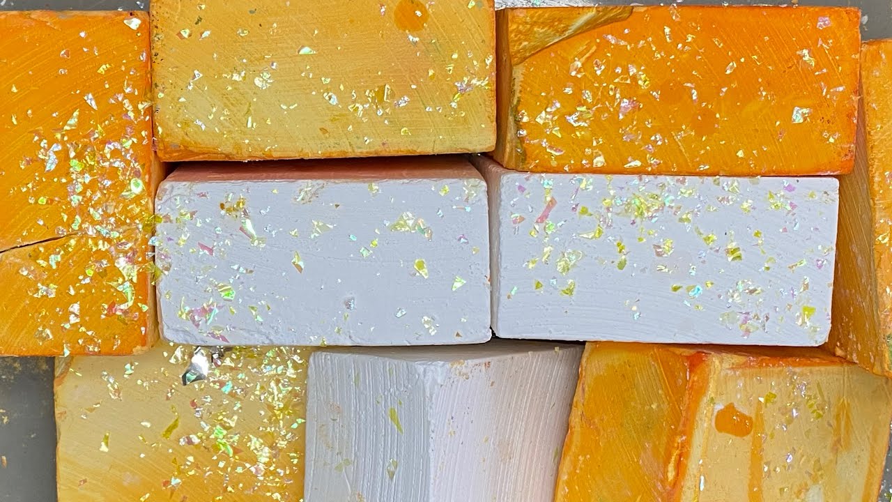 Plain Jane and Yellow dyed soft blocks | Gym Chalk asmr | if you like it sub to it 💕💕